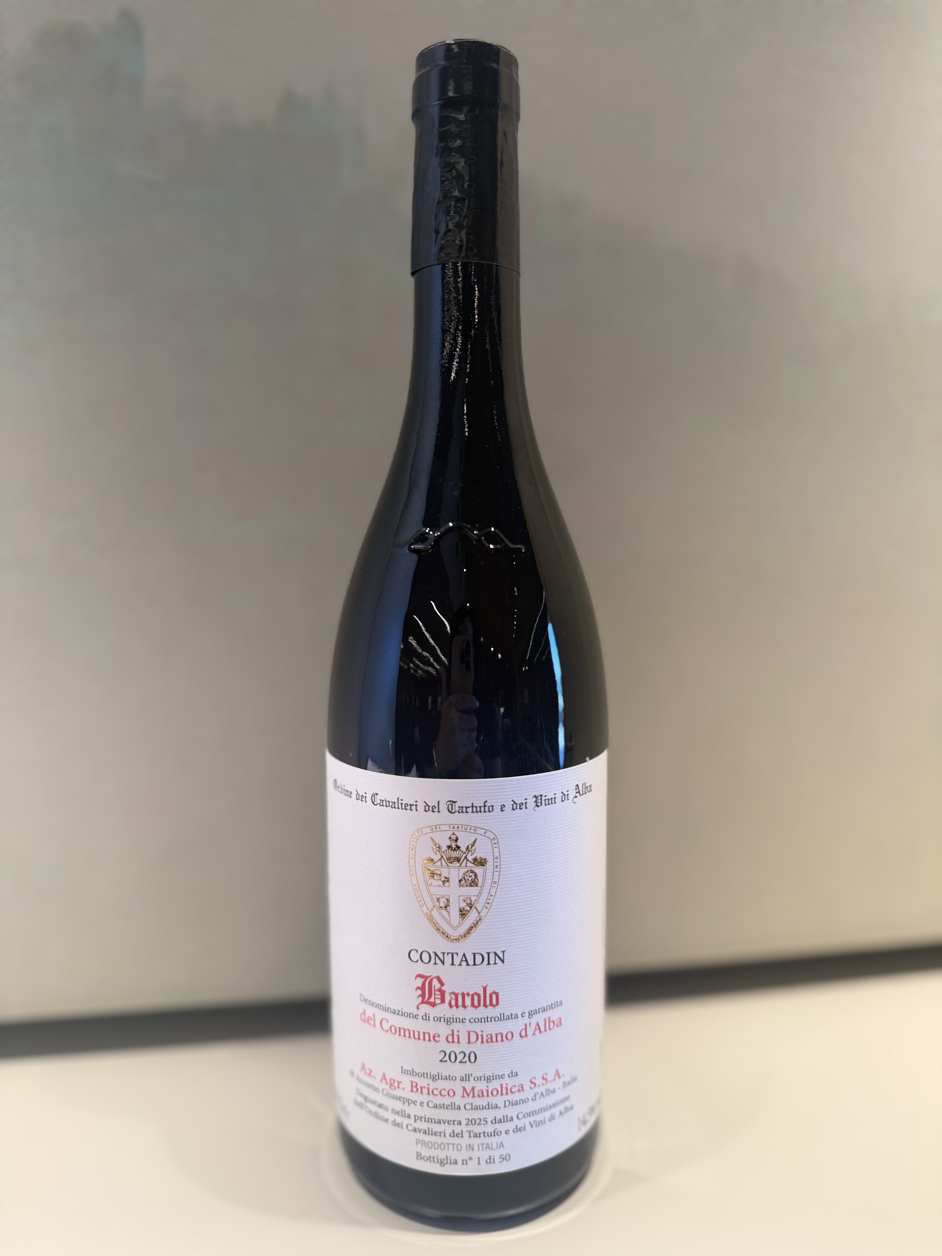 BAROLO DOCG DEL COMUNE DI DIANO D’ALBA CONTADIN 2020